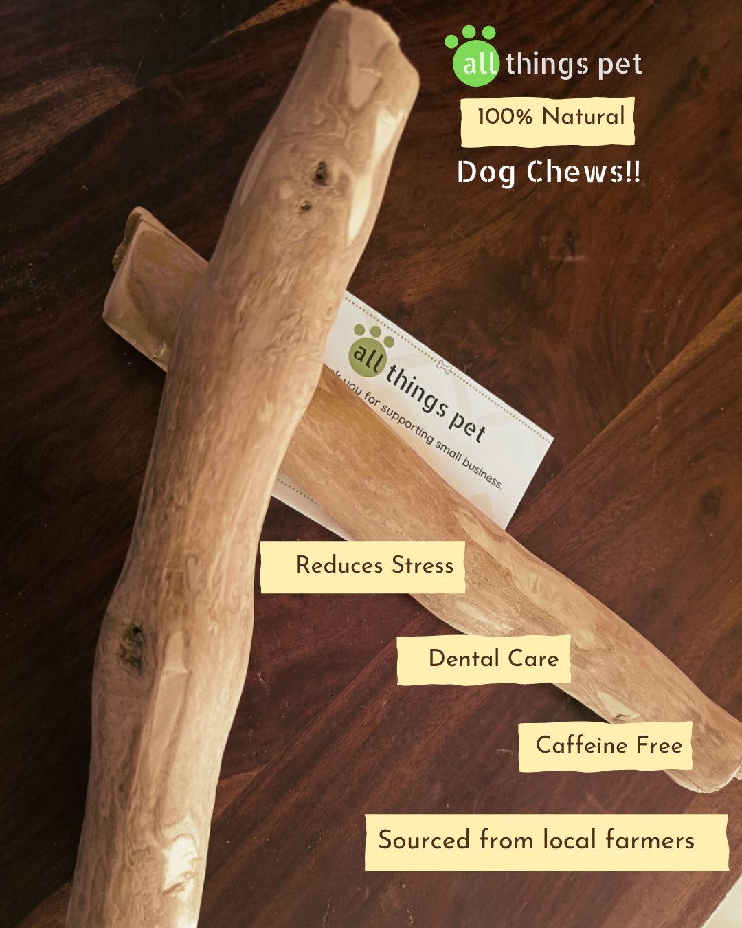 GudChew Coffee Wood Chews Sticks For Dogs