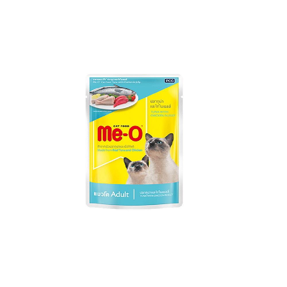 MeO Adult Wet Cat Food Pouch Tuna With Chicken Jelly
