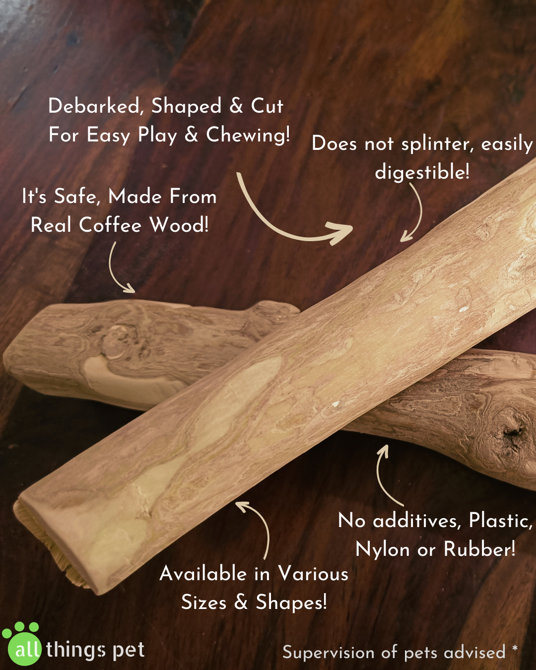 GudChew Coffee Wood Chews Sticks For Dogs